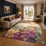 Vibrant Abstract Large Area Bedroom Rug