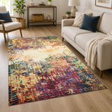 Vibrant Abstract Large Area Bedroom Rug