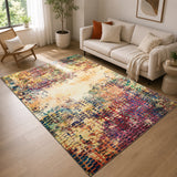 Vibrant Abstract Large Area Bedroom Rug