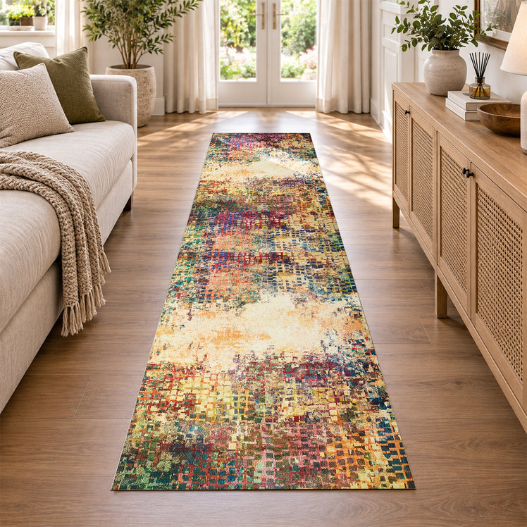 Vibrant Abstract Large Area Bedroom Rug