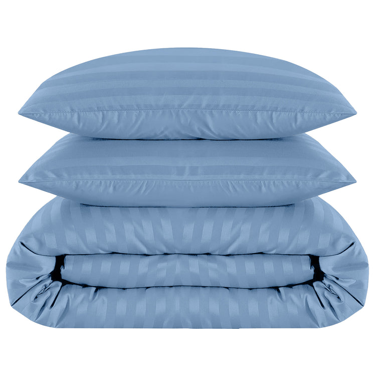 Stripe Duvet Covers Bedding Set with Pillowcases & Fitted Sheet