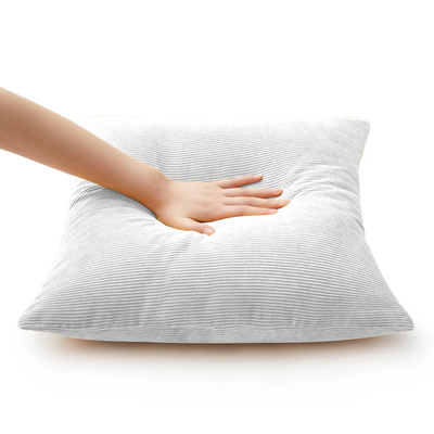 Velvet Corduroy Cushion Covers White