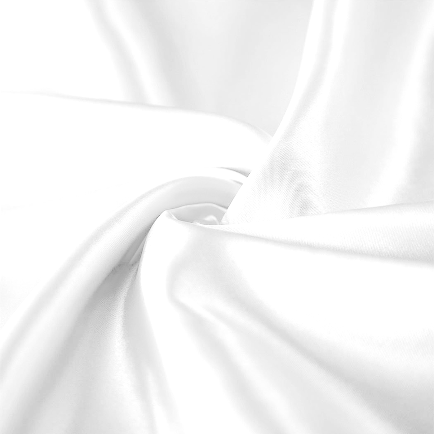 Satin Silk Pillowcases Pair White