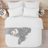 4 Piece Bedding Set Duvet Cover, Pillowcases & Fitted Sheet