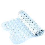 Anti-Slip Strong Suction PVC Rubber Bathroom Shower Mat White