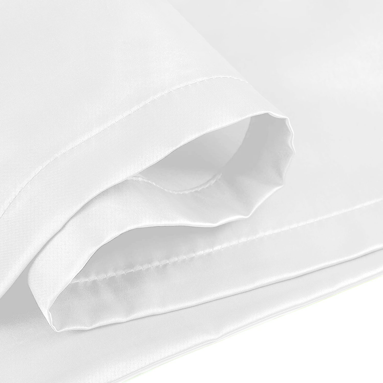 Satin Silk Pillowcases Pair White