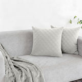 Velvet Embossed Pattern Cushion Covers Check