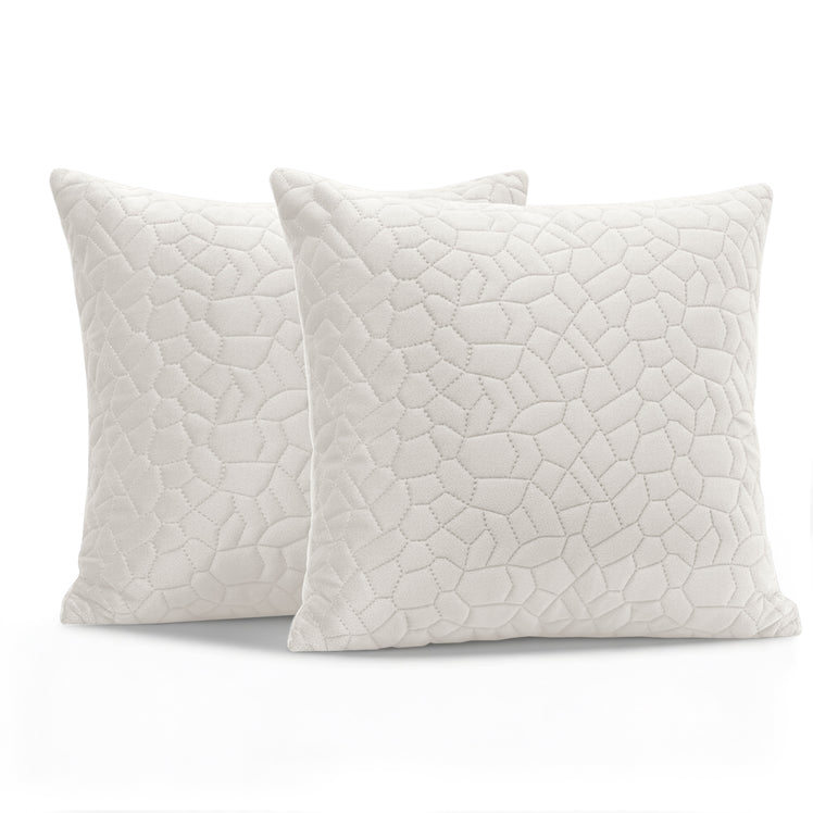 Velvet Embossed Pattern Cushion Covers Pebbles