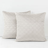 Velvet Embossed Pattern Cushion Covers Check
