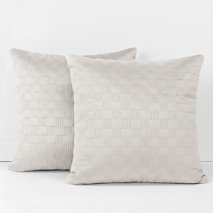 Velvet Embossed Pattern Cushion Covers Check