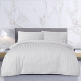 stripe white double duvet set