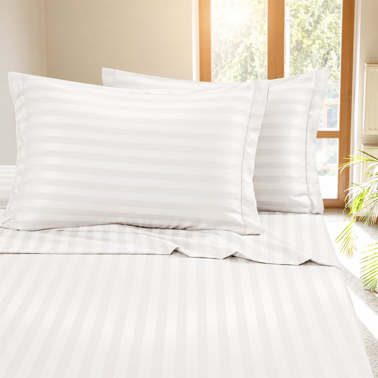 Dobby Stripe Fitted Sheet 40CM