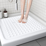 Anti-Slip Strong Suction PVC Rubber Bathroom Shower Mat White