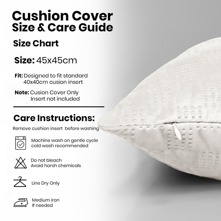 Velvet Embossed Pattern Cushion Covers Check