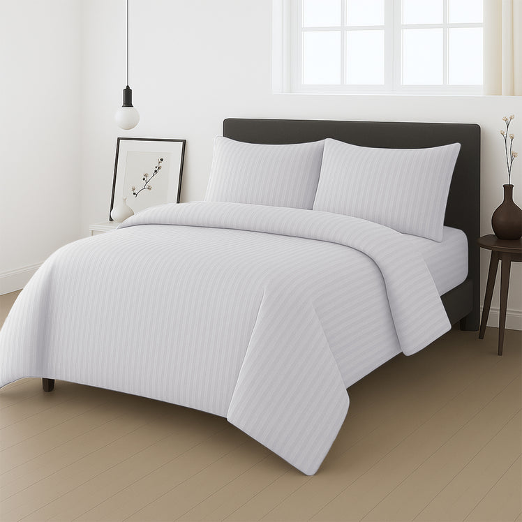 four piece luxury white duvet cover