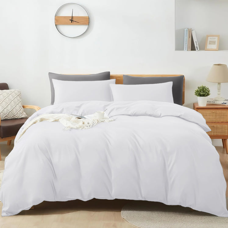 4 Piece Bedding Set Duvet Cover, Pillowcases & Fitted Sheet