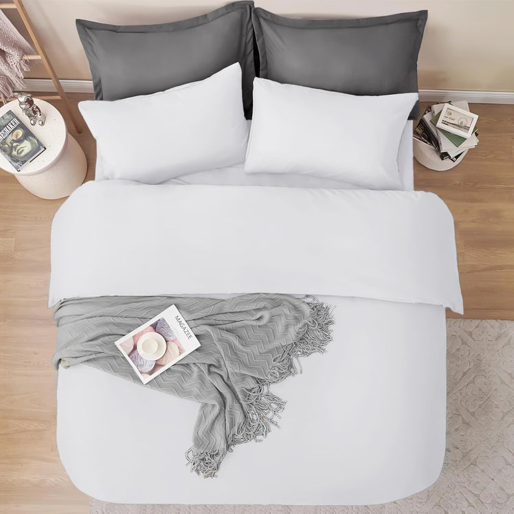 4 Piece Bedding Set Duvet Cover, Pillowcases & Fitted Sheet