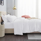 four piece white king size duvet set