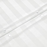 Stripe White Duvet Cover Set With Pillowcases