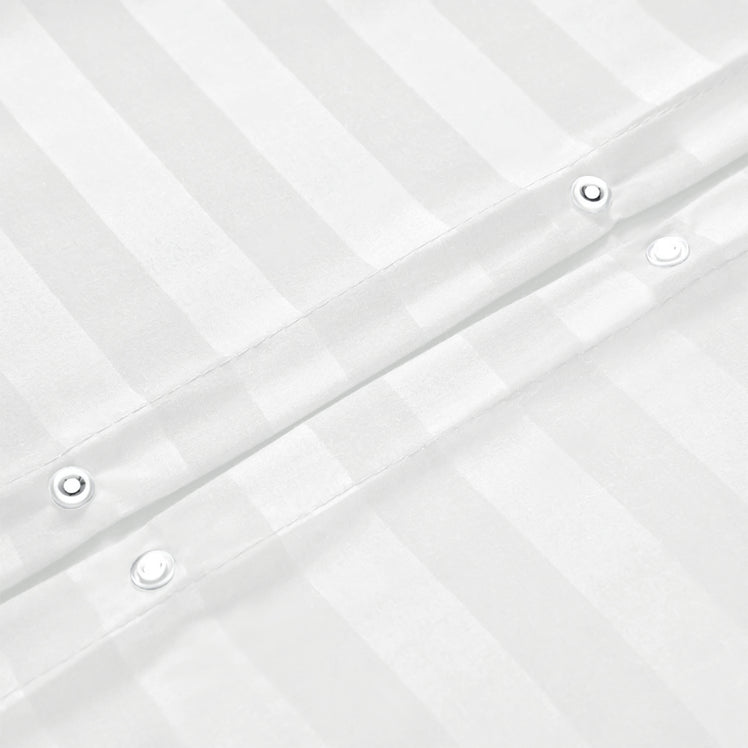 Stripe White Duvet Cover Set With Pillowcases