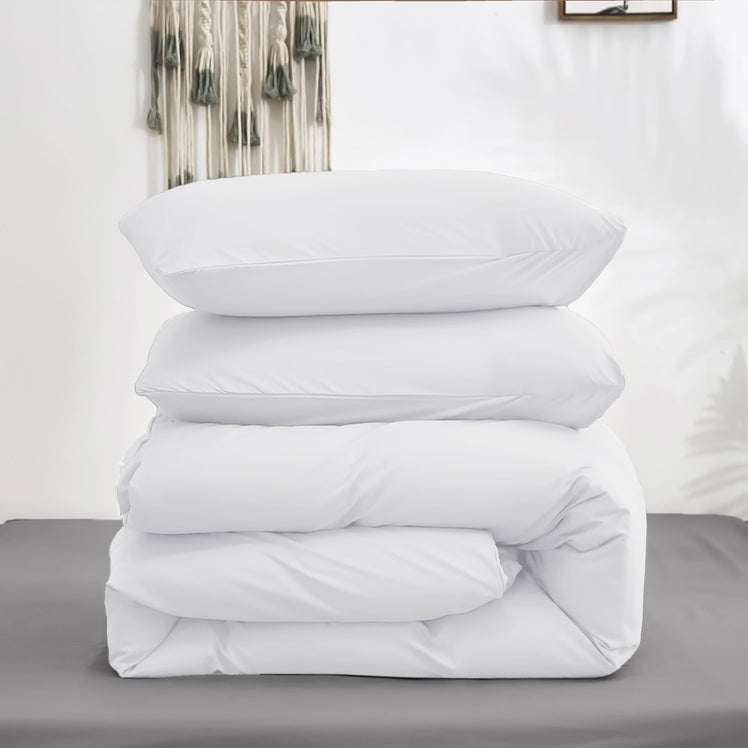 4 Piece Bedding Set Duvet Cover, Pillowcases & Fitted Sheet