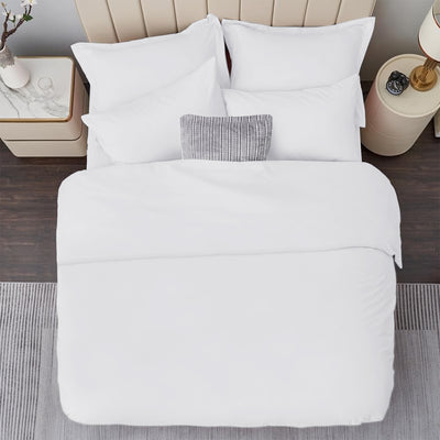 four piece white duvet king