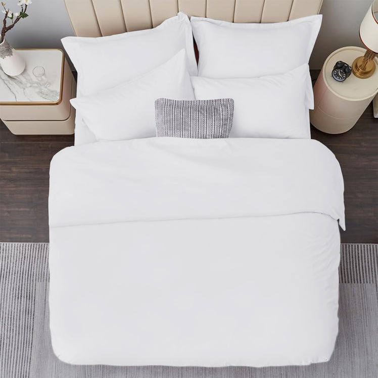four piece white duvet king