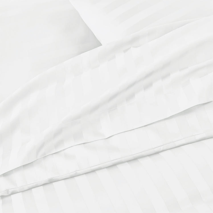 Stripe Duvet Covers Bedding Set with Pillowcases & Fitted Sheet