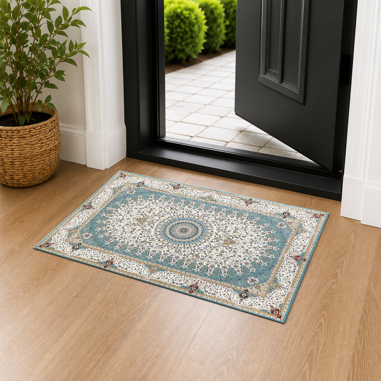 Persian Floral Rug Willow for Living Room