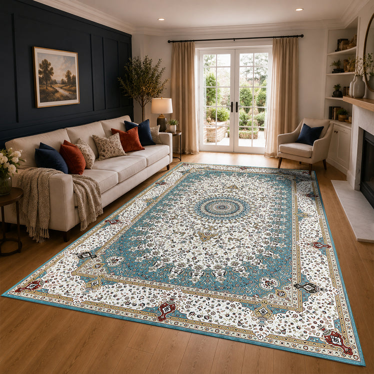 Persian Floral Rug Willow for Living Room