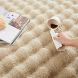 Soft Bubble Rug – Faux Fur Textured Washable Area Rug