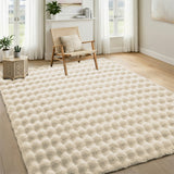 Soft Bubble Rug – Faux Fur Textured Washable Area Rug