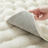 Soft Bubble Rug – Faux Fur Textured Washable Area Rug