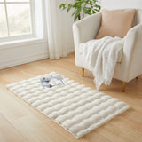 Soft Bubble Rug – Faux Fur Textured Washable Area Rug