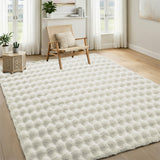 Soft Bubble Rug – Faux Fur Textured Washable Area Rug