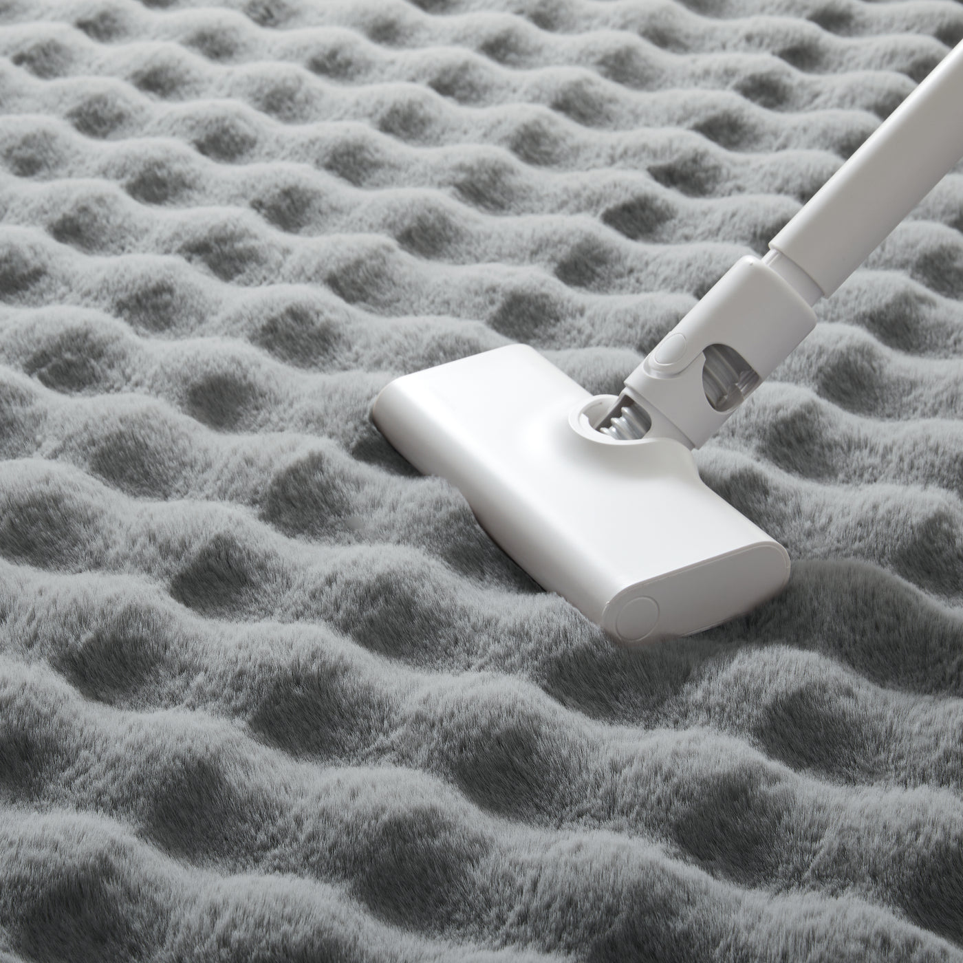 Soft Bubble Rug – Faux Fur Textured Washable Area Rug
