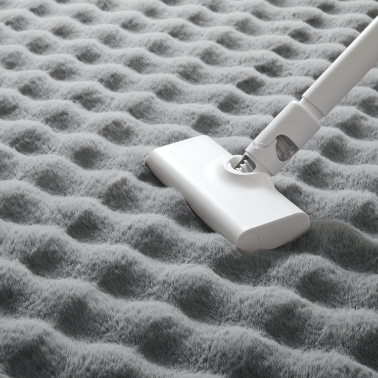Soft Bubble Rug – Faux Fur Textured Washable Area Rug