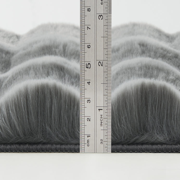 Soft Bubble Rug – Faux Fur Textured Washable Area Rug
