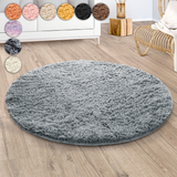 Round Shaggy Rugs Faux Fur Soft Fluffy