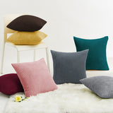 Velvet Striped Corduroy Cushion Covers