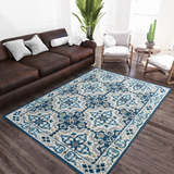 Traditional Floral Damask Pattern Area Rug