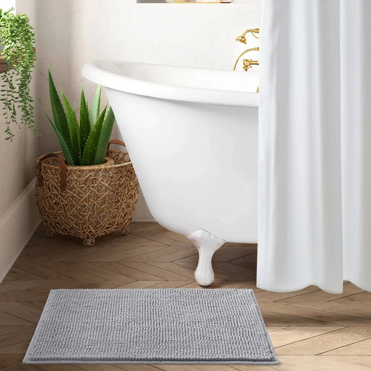 Plush Soft Non-Slip Chenille Bath Mats