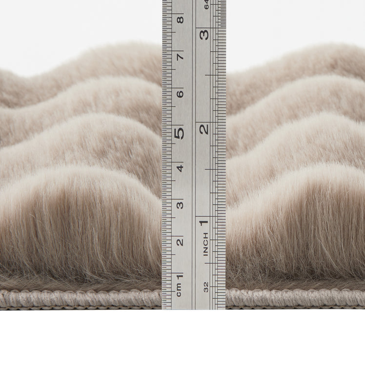Soft Bubble Rug – Faux Fur Textured Washable Area Rug