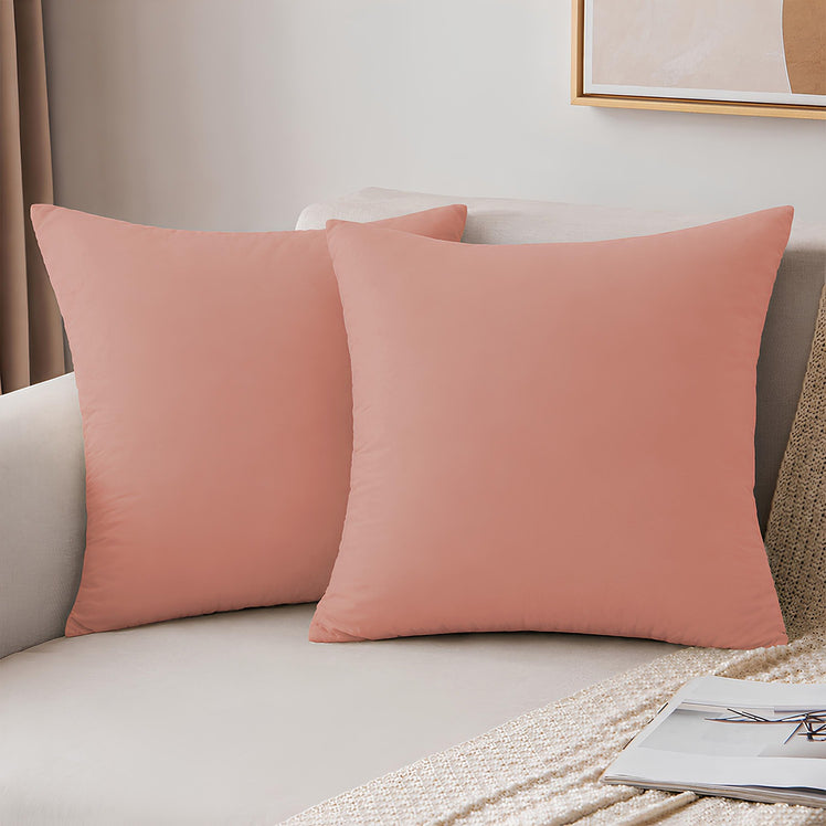 Microfibre Plain Cushion Covers for Sofa & Bed