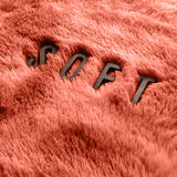 Rust Shaggy Rug Faux Fur Anti Slip Soft Plush