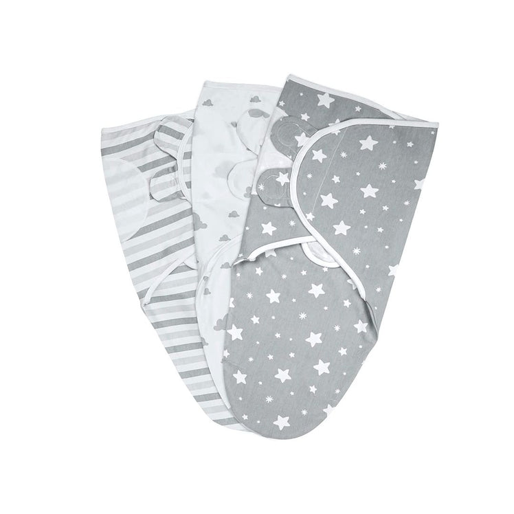 Newborn Baby Swaddle Wrap 3 Pack Grey