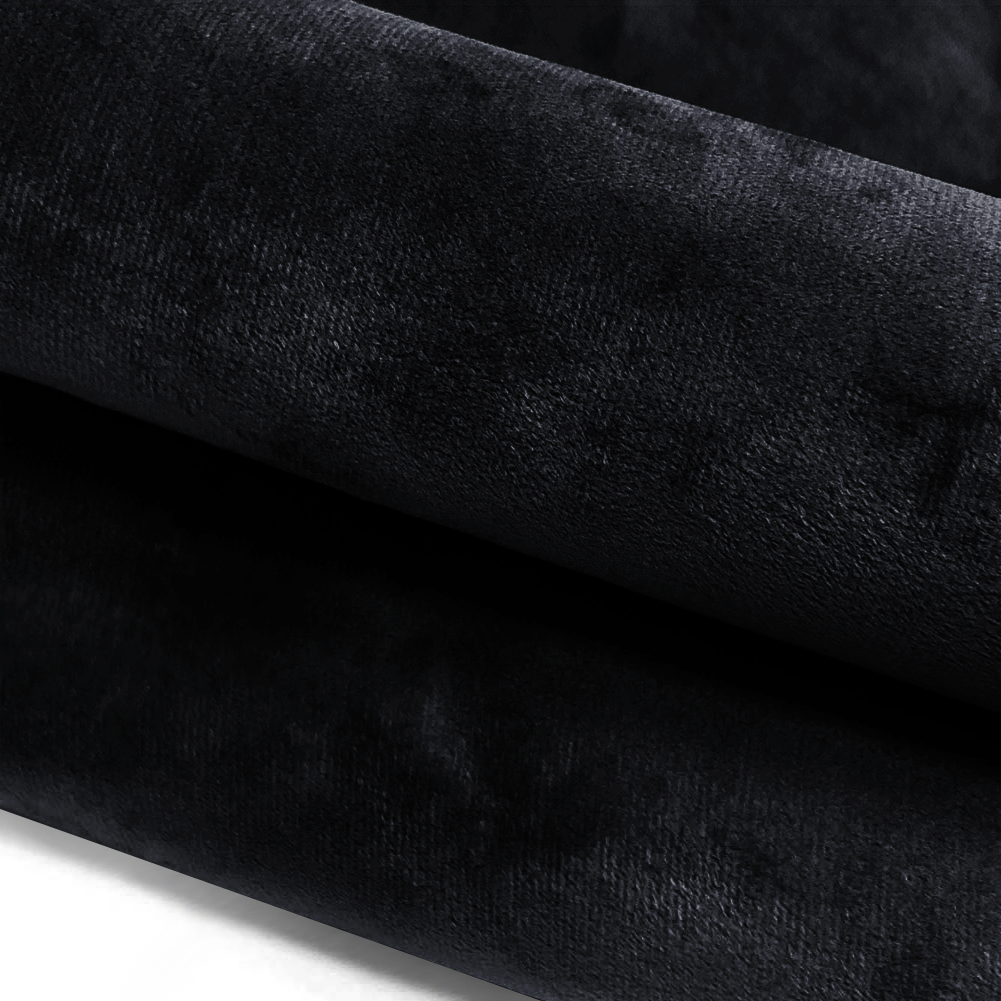 Crushed Velvet Black Cushion Cover & Filled Cushion