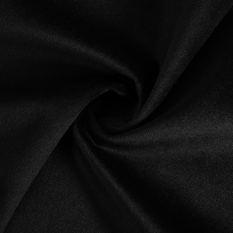 Crushed Velvet Black Cushion Cover & Filled Cushion