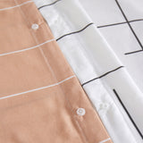 Tile Pattern Printed Reversible Duvet Cover Set White