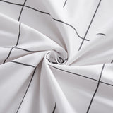 Tile Pattern Printed Reversible Duvet Cover Set White